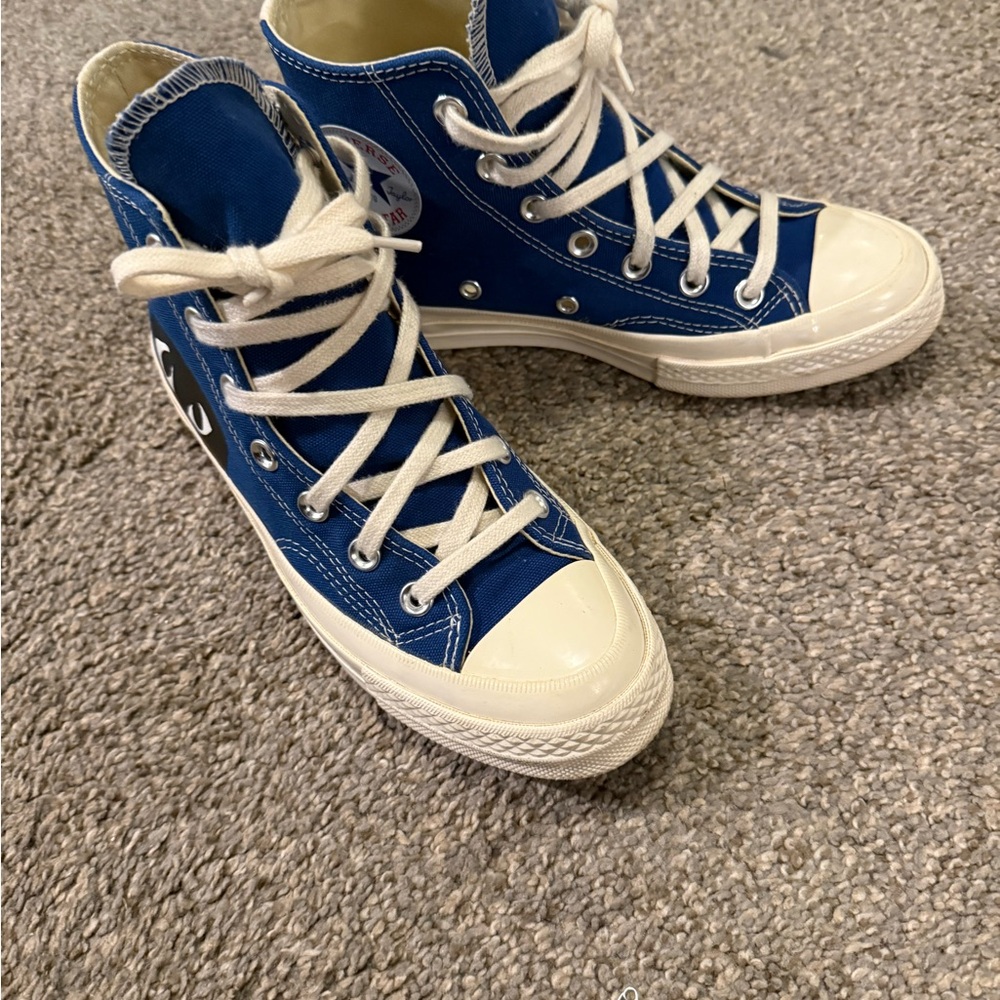 Comme des Garcons Blue and White Kids/Women’s High-Tops - Picture 2 of 7